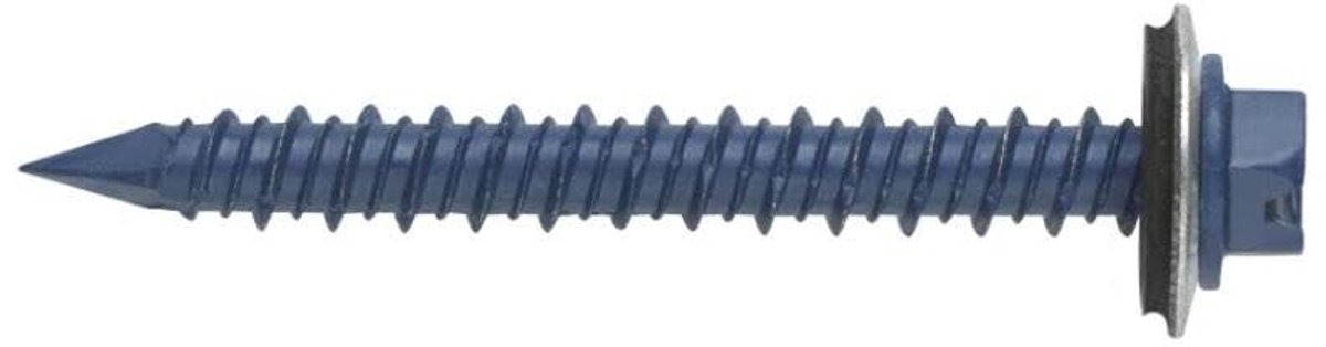 Bevestigingsschroef - Directe schroef - Montage kozijnen - Zonder pluggen - 65 x 180 mm - Blauw