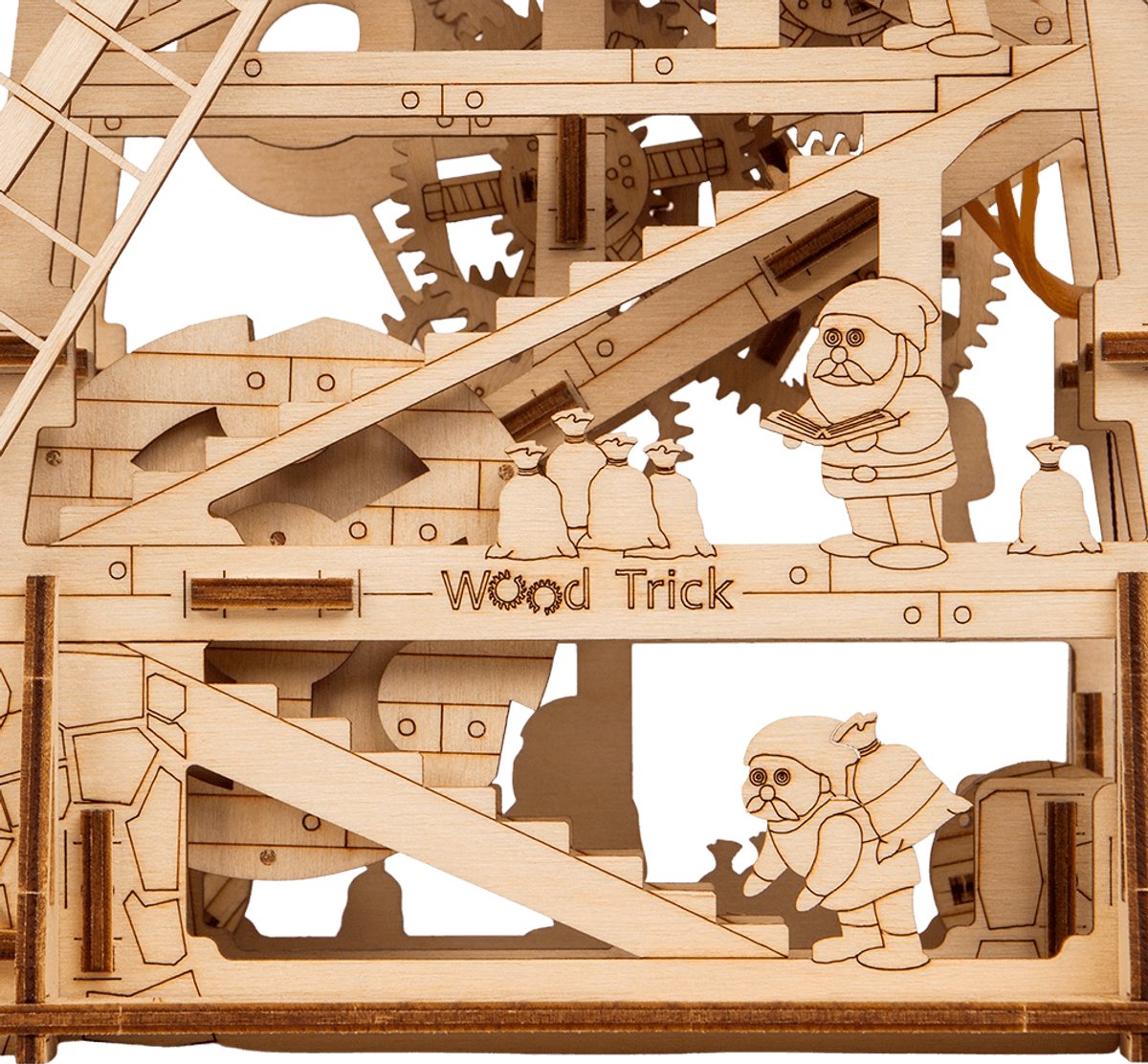 Wood Trick - Modelbouw 3D houten puzzel - Mechanische Windmolen - Windmill (WDTK040) - 131 stukjes - Geen lijm noch verf nodig! — afbeelding 10