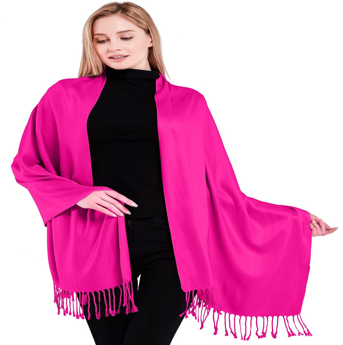 Apparel Hand Made Nepalese Tassels Shawl dames Pashminasjaal (1-Pack)