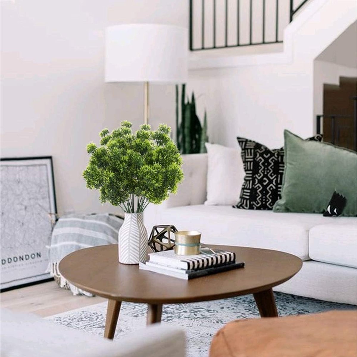 4 stuks kunstplanten, struik, kunstplanten voor binnen, kunststruiken, voor buiten, kunststof struiken, kunstplanten voor thuis, tuin, balkon, kantoor, balkon, begraafplaats, feest
