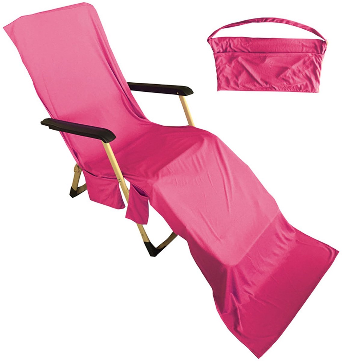 microvezel lighanddoek, sneldrogend, voor badkamer, zwembad, vakantie, ligstoel, lichtgewicht, voor vakantie, tuin, zwembad, lounge met zakken, paars, 183 x 58 cm (roze)