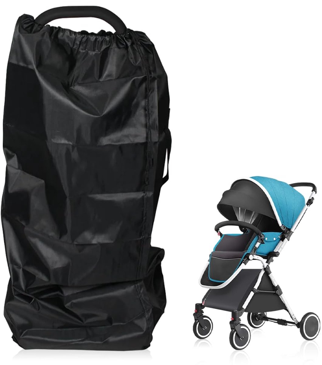 Transporttas voor kinderwagen, kinderwagen opbergtas, transporttas voor kinderzitje, beschermhoes voor kinderwagen, waterdichte beschermhoes voor kinderwagen voor baby, L, groot 114 x 39 x 33
