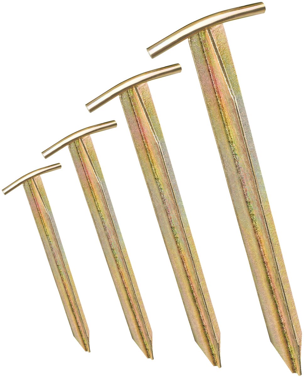 Tentharingen - lengte: 30 cm, breedte: 2,5 cm - T-profiel | haringen | grondharingen | grondanker van gegalvaniseerd staal voor bevestiging & bevestiging (4)