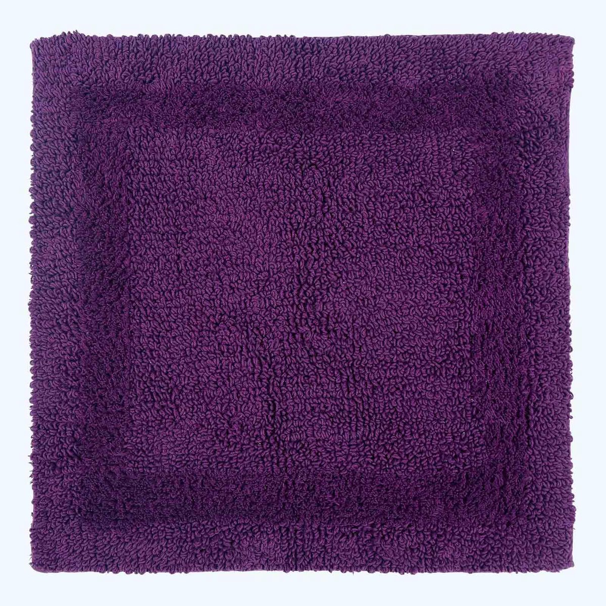 Badmat extra zacht 100% katoen, omkeerbare badmatten antislip, wasbaar, super absorberend, sneldrogend, paars badkamertapijt, 50 x 50 cm vierkant, kleine badmat
