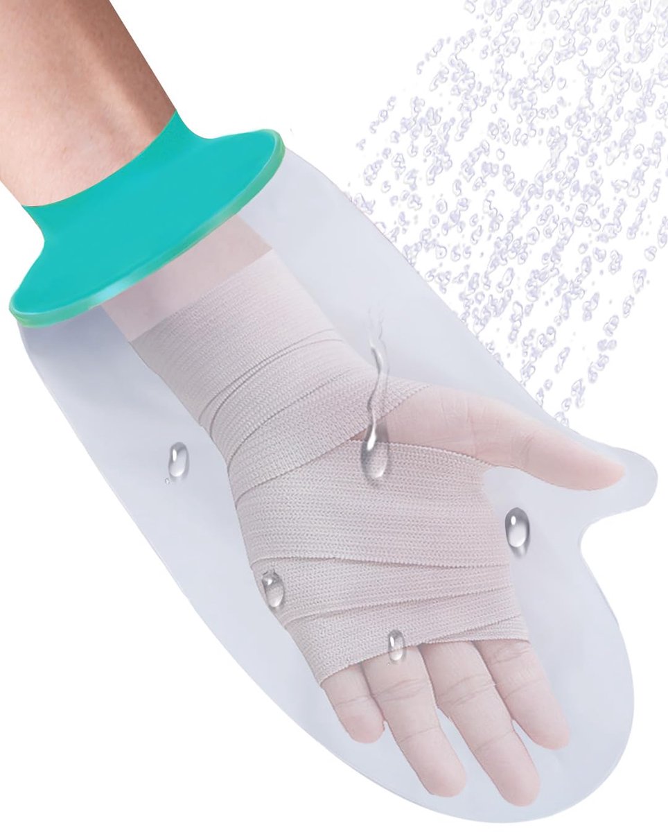 Waterdichte Handbescherming voor Onder de Douche na een Operatie, Zachte Comfortabele Gipsbeschermers voor Pols en Vingers, Herbruikbare Gipszak voor Verband