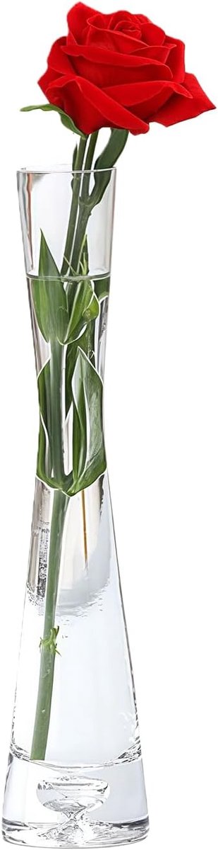 20Cm Hoogte Glazen Bloem Vaas Clear Decoratieve Bud Vaas Enkele Stam Vazen Voor Thuis Bruiloft Kantoor Kerst Decor