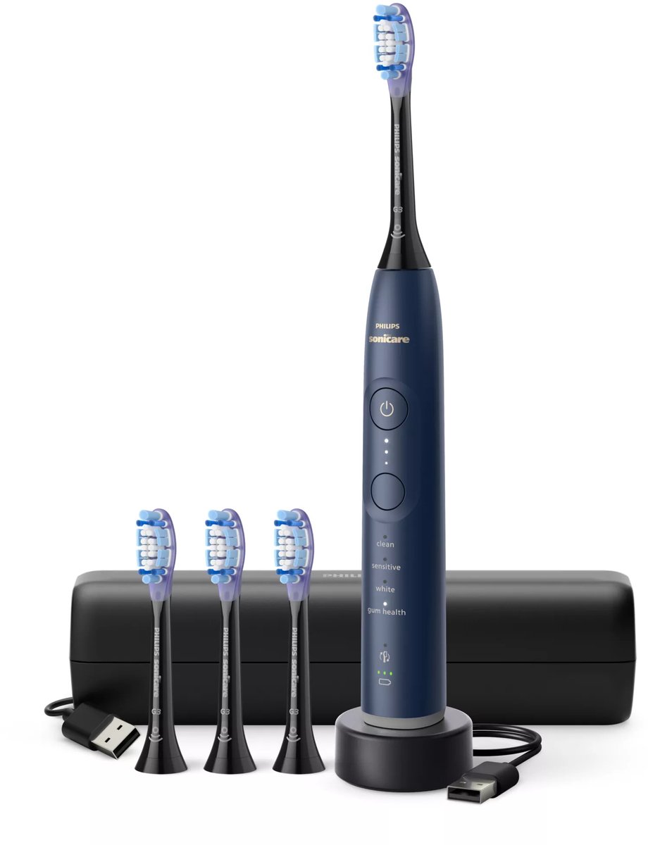Philips Sonicare Oplaadbare Tandenborstel Series 7100 - donkerblauw- met reisetui - HX7423/08
