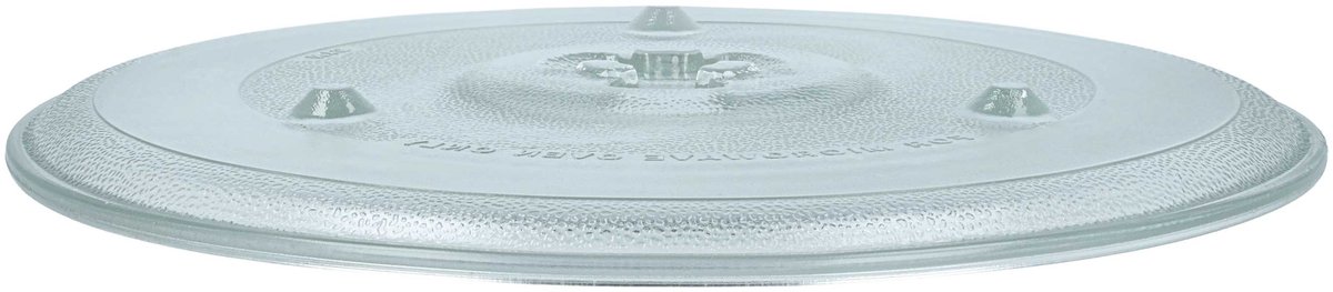 vhbw Magnetron draaiplateau compatibel met Sharp YC-MG02E-S, YC-GG252AE, R744S magnetrons - draaiplateau met Y-bevestiging, 27 cm, glas, transparant