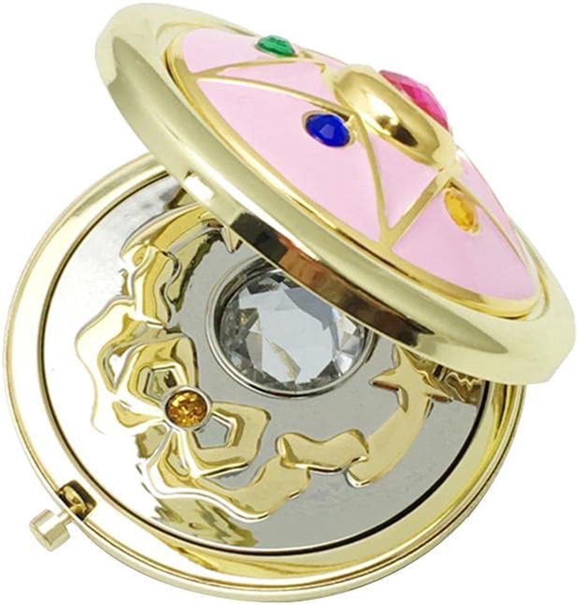 Anime Make-up Spiegel Draagbare Crystal Star Cosmetische Make-up Gevouwen Spiegel Dubbele Spiegel Gift Make-up Compacte Spiegels