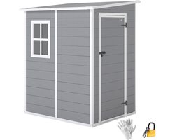 Outsunny - Tuinhuis - Aluminium - en Kunststof - Grijs