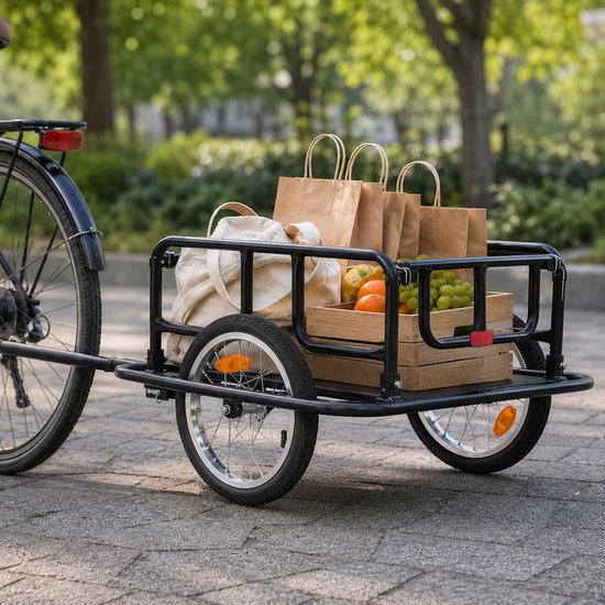 Oryxearth Opvouwbare Bolderkar Zwart - Inklapbare Transportkar met Grote Capaciteit, 80 kg Draagvermogen, Stevig Frame, voor Tuin, Camping, Strand en Outdoor Gebruik — afbeelding 4