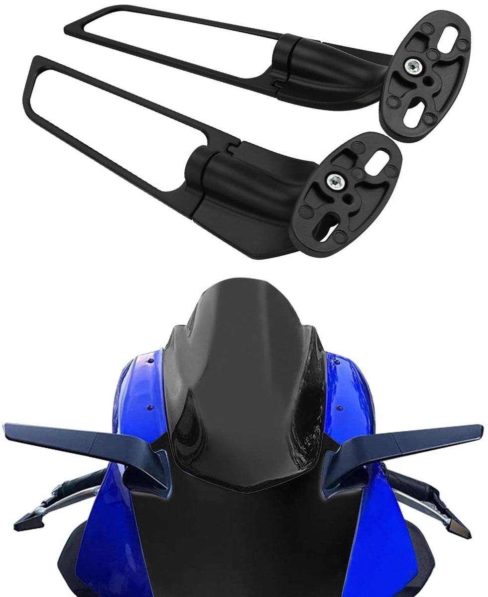 Spiegel voor motorfiets, 360 graden draaibaar, universele zijspiegel voor YZF R7 2021-2023 R1 2015-2023 R6 2017-2023