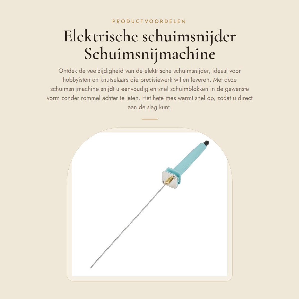 Dailygoods - Elektrische schuimsnijder - Schuimsnijmachine - Snijdt snel en soepel - Turkoois - Voor hobbyisten en knutselaars - 20 cm snijgereedschap...