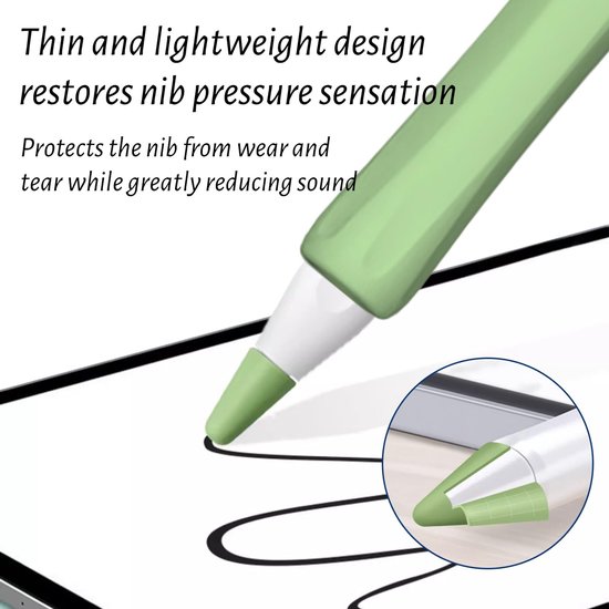 Dailygoods- Gripsset 16-delig - Siliconen - Ergonomisch ontwerp - Compatibel met Apple Pencil 1e/2e generatie - Schokbestendig - Comfortabele grip - Stylus Grip — afbeelding 2