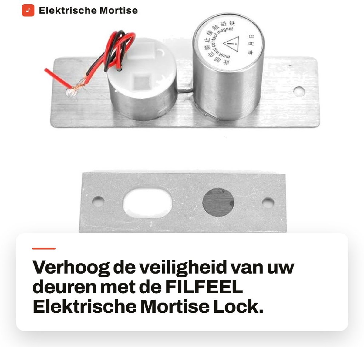 Dailygoods - Elektrische Mortise Lock - Veiligheidsslot voor Glazen Deuren - Betrouwbaar en Veilig - DC 12V - Geschikt voor Thuisgebruik - Eenvoudige...