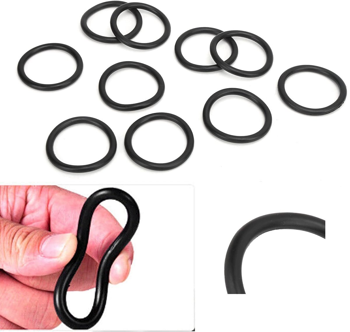 Dailygoods- O-ring Set - Rubber O-ringen - Bumper Fasteners - Quick Release - 10 Stuks - Elastiekjes
