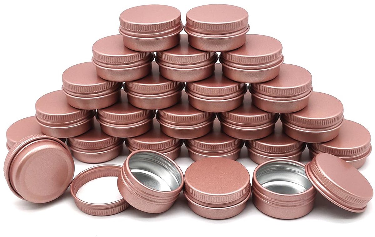 24 stuks 10ml lippenbalsemcontainers, 10g aluminium metalen blikjes, kleine blikjes met deksel, 1oz monstercontainers, zalfblikjes, kaarsblikjes, kaarsencontainers, lotioncontainers, verf