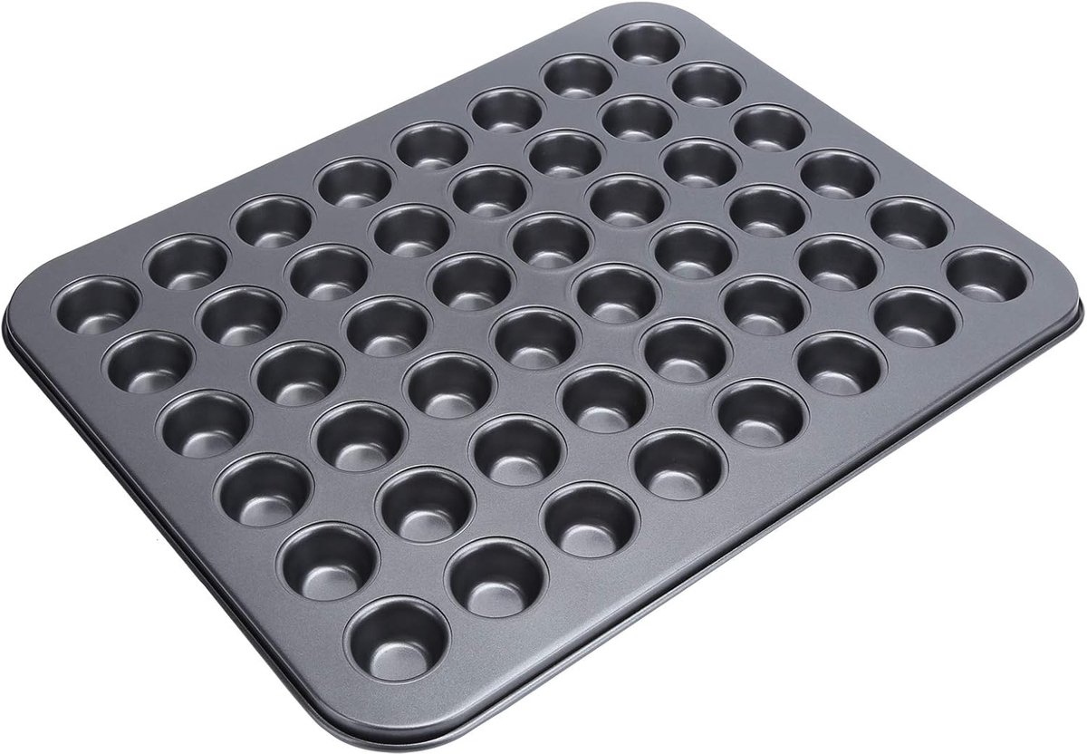 Muffinpan, 48 kopjes mini-muffinpan, kleine cupcake pan, anti-aanbak mini ronde cupcake pan bakvorm muffinvorm voor bakken cheesecake bakmodel bakvormen kookaccessoire