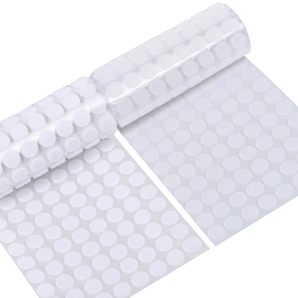 Klittenbandpunten, zelfklevend, 10/15/20 mm, klittenbandsluiting, rond, zelfklevend, zelfklevend voor papier, metaal, glas