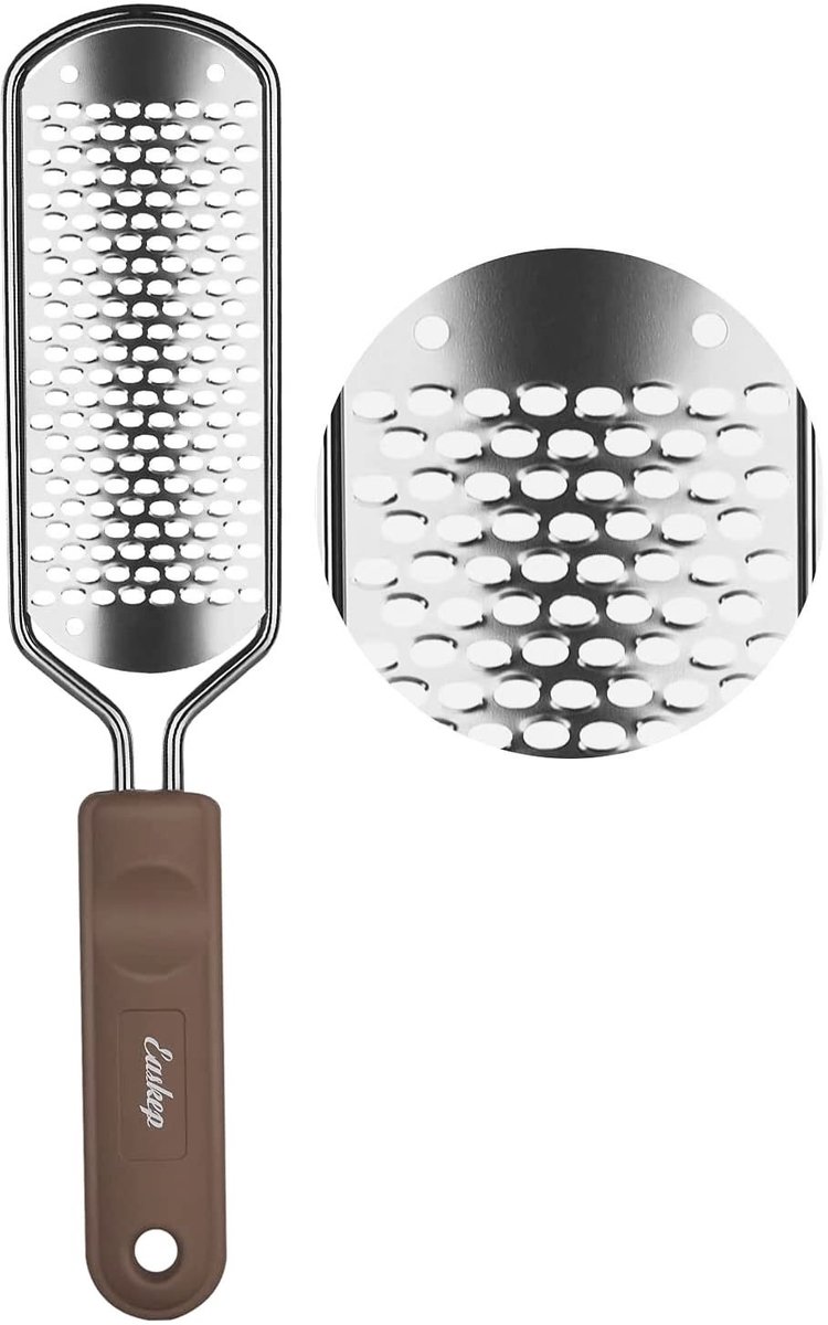 Dailygoods- Pedicure Tool RVS - Eeltverwijderaar - Voetvijl - Scrubber - Dode Huid Remover - Voor Glad en Mooi Voeten