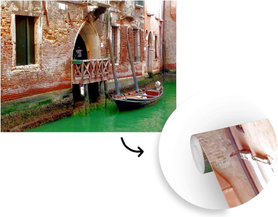 Behang - Fotobehang Grachtenpanden in Italië - Breedte 375 cm x hoogte 280 cm