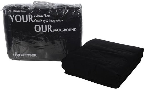 Bresser BR-9 Achtergronddoek 3x6m Zwart