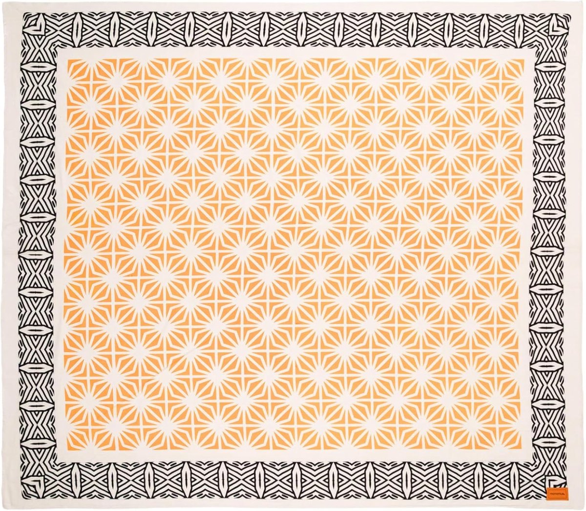 XXL Decoratief Wandkleed - Geometrische Patronen, Moderne Stijl en Multifunctioneel - Geel en Zwart, 210 x 230 cm
