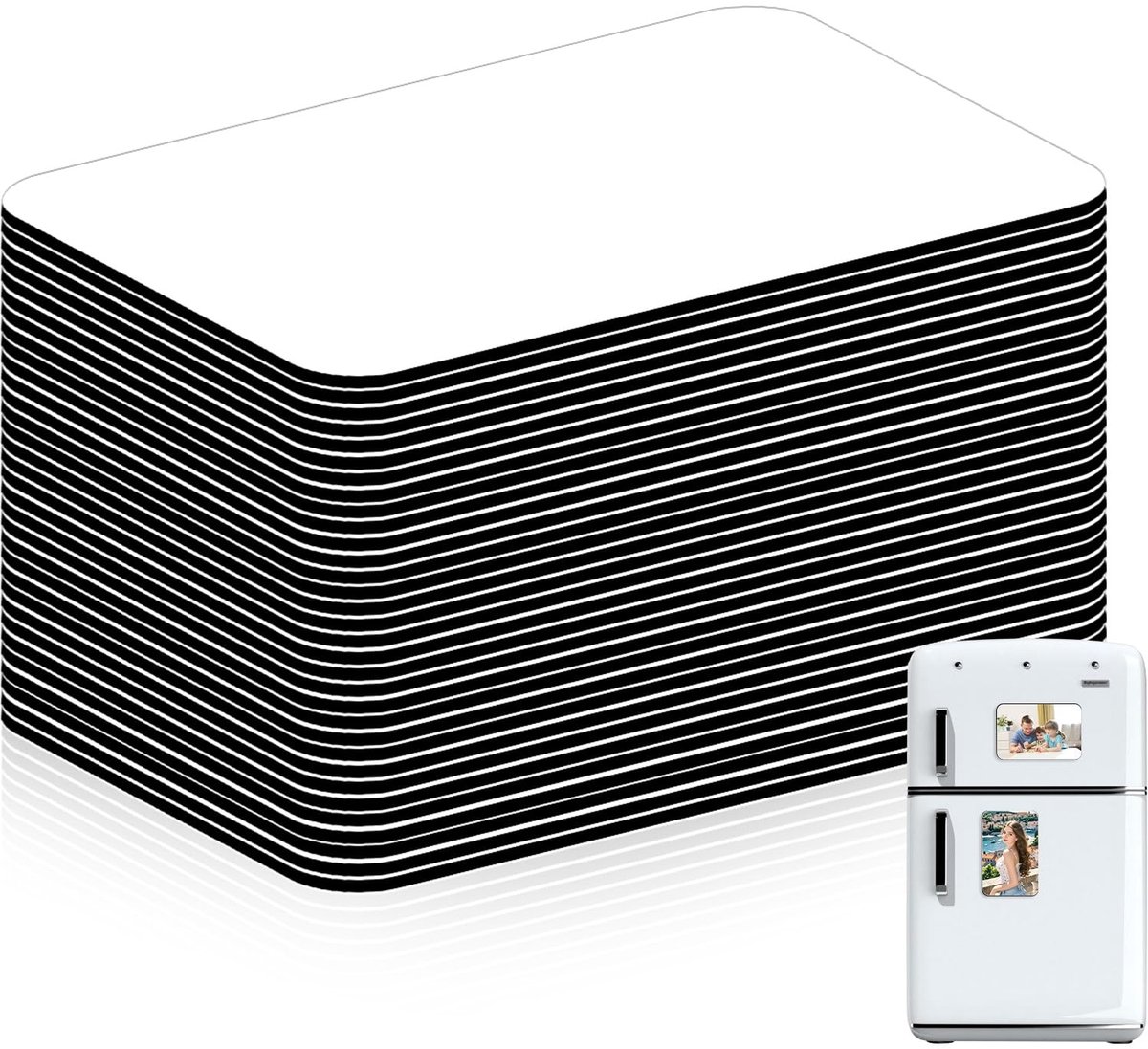 Dailygoods- Koelkastmagneten 50 stuks - 5,5 cm x 7,5 cm - Sterke Magneet - Decoratieve Magneten - Doe-het-zelf - HD-sublimatiecoating - Sublimatiemagneten