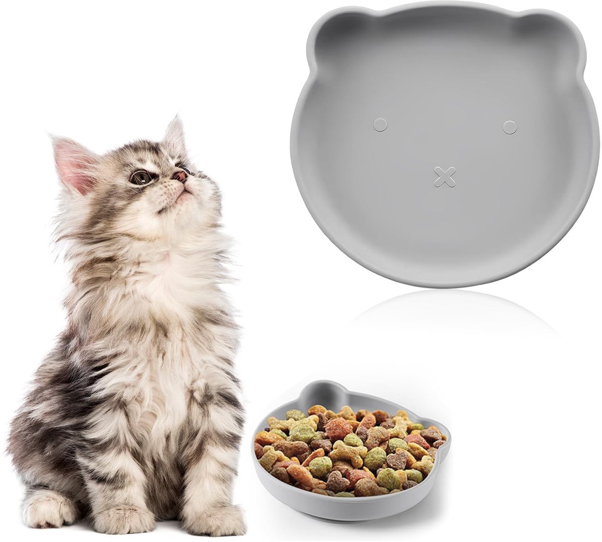 Dailygoods – Siliconen Kattenbak – Antislip Voerbak voor Katten en Honden (Grijs) Dailygoods – Siliconen Kattenbak – Antislip Voerbak voor Katten en Honden (Grijs)