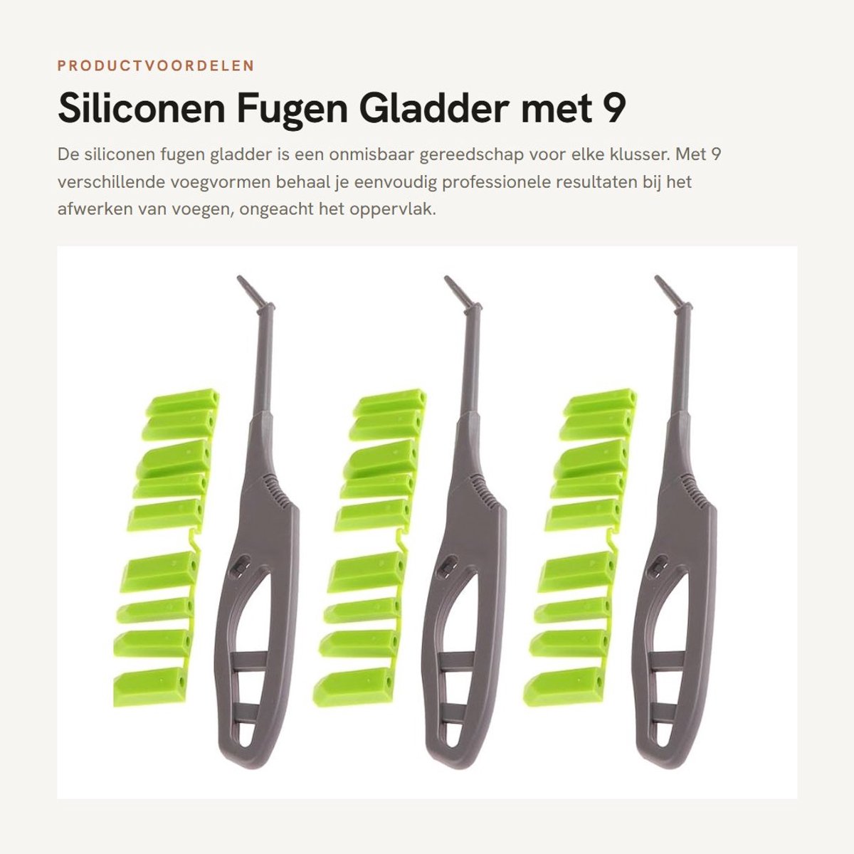 Dailygoods - Siliconen Fugen Gladder met 9 Voeg Vormen