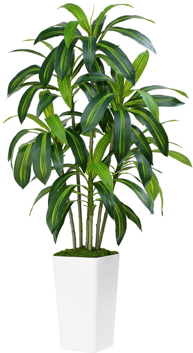 Kunstboom Hoge Nep Tropische Vloerplant Gepotte Kunstzijden Boom Bladeren Kunstbomen Hoge Witte Plantenbak voor Woonkamer Kantoor Binnen Buiten Decoratie