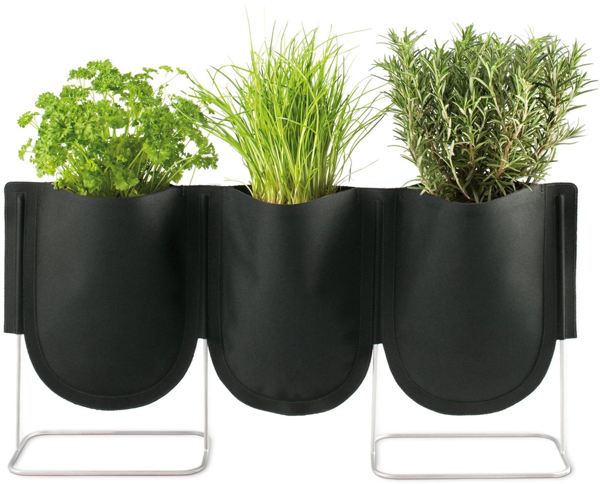 7121026 plantentas URBAN GARDEN/S / 3x1 L/zwart