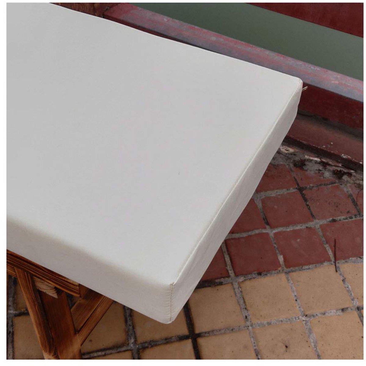 Bankkussen 2 3 4-zits bankkussen kussen antislip afneembare wasbare tuin, terras, schommel, mat voor binnenshuis, tuinmeubilair outdoor kussen-off wit 150 × 30 × 5 cm (59 × 12 × 2 in)