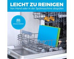 dikke flexibele kunststof snijplank set - plastic snijplank matten met kleurgecodeerde voedselpictogrammen & "EZ-Grip" wafelrug (set van 6 met gaten) door Cooler Kitchen