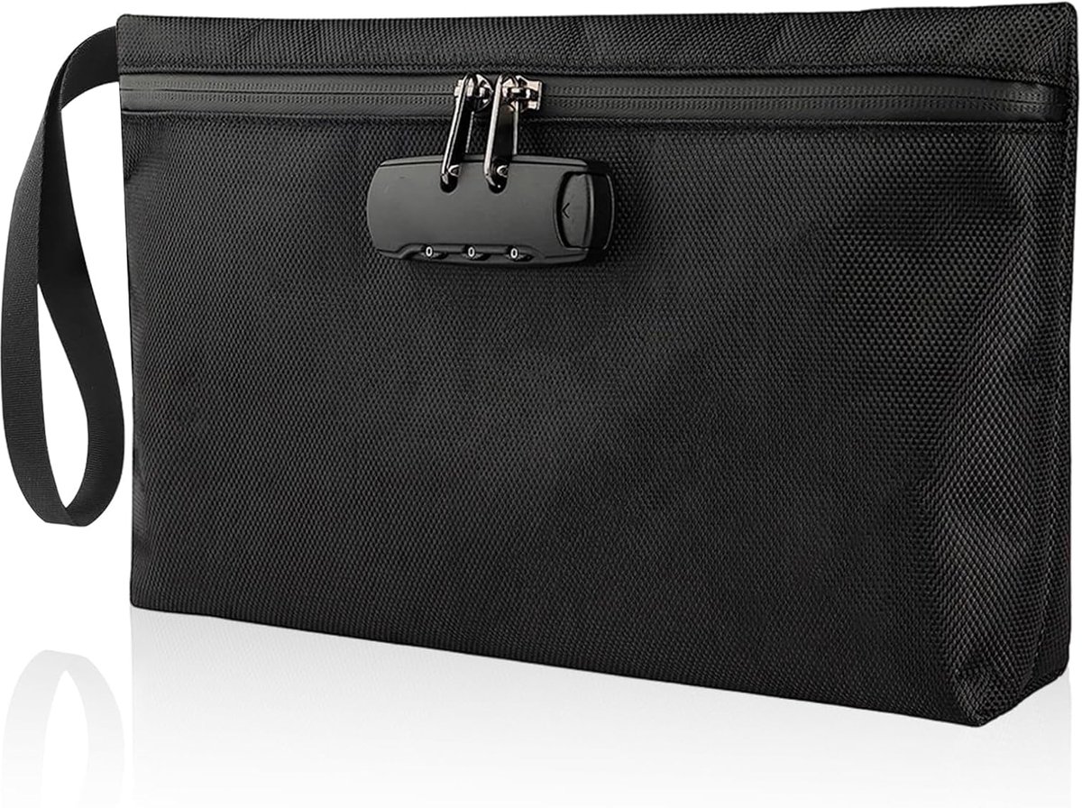 tas met combinatieslot, waterdicht, geurdichte opbergzak met verzegelde ritssluitingen, carbon gevoerd, draagbare draaggreep voor je accessoires