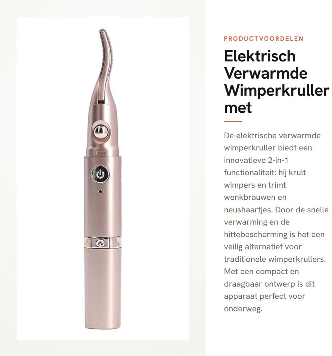 Dailygoods - Elektrisch Verwarmde Wimperkruller met LED-display