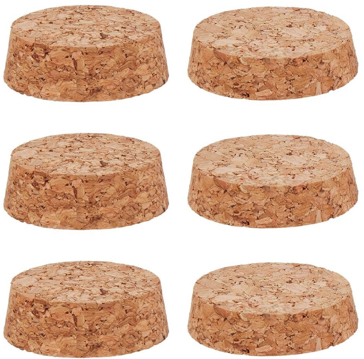 Dailygoods- Kurk Flesstoppers - 12 Stuks - Lekvrije Houten Taps - Natuurlijke Zachte Kurken - Ambachtelijke Deksels - Geschikt voor Wijn/Bier - Flesstopper