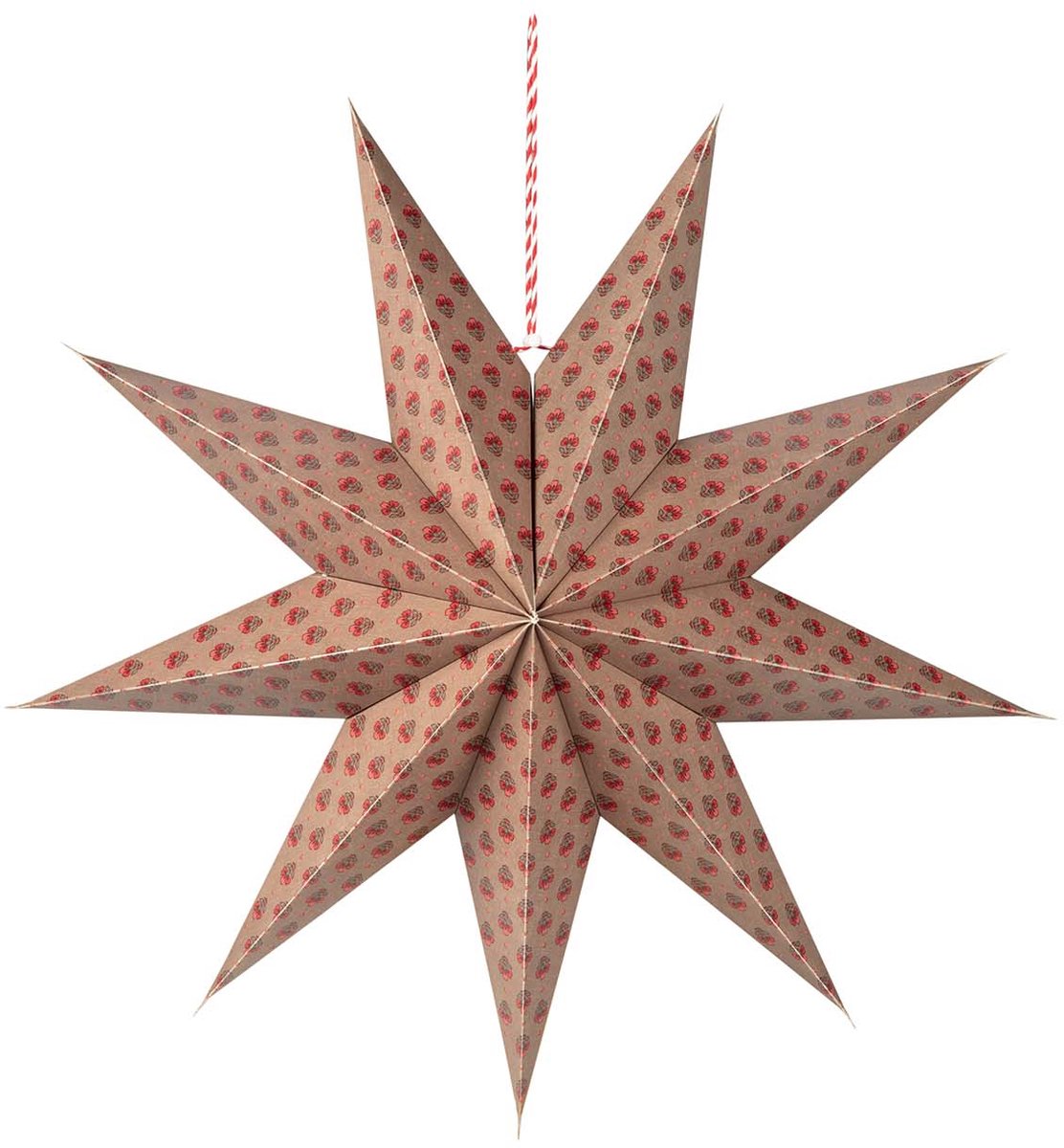 Pip Studio - Blooming Tales Jaipur Flower - Kerstster - Papier - Rood - 60 cm