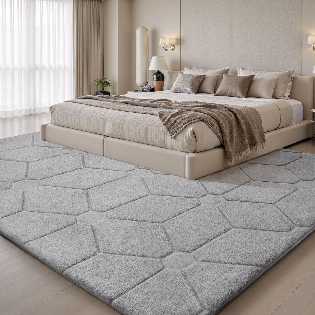 Lemon Vloerkleed voor de woonkamer, wasbaar tapijt, kinderkamer, pluizige tapijten, slaapkamertapijt, laagpolig pluizig antislipmat kinderkamer tapijten