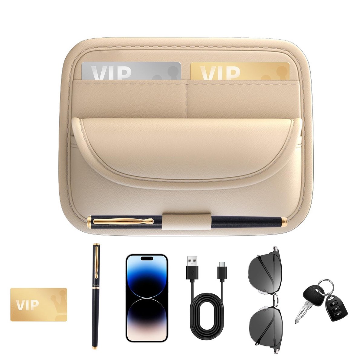 Dailygoods - Zonnebril Doos voor Auto - Clip Organisator voor Visor Bril