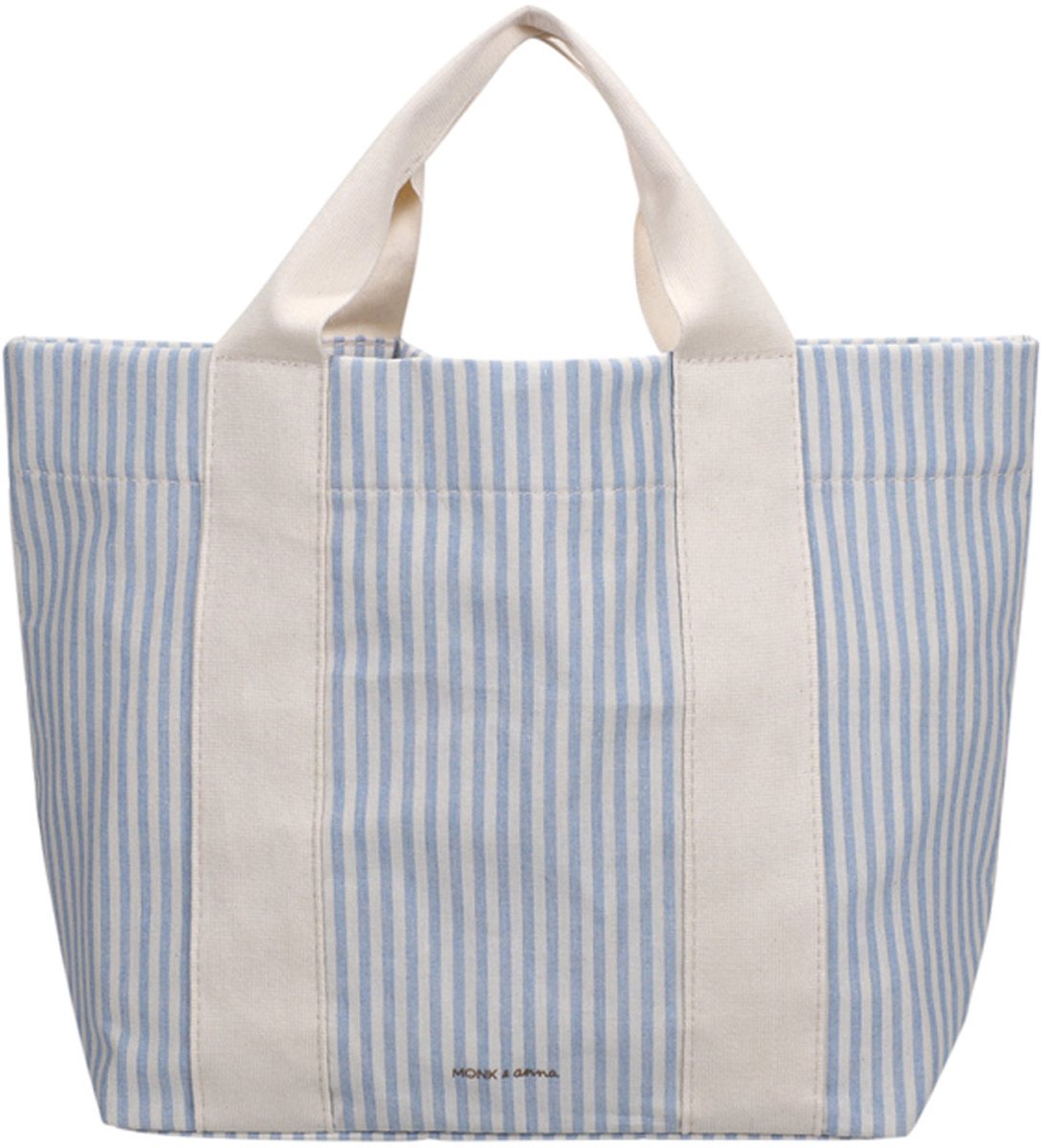 Monk and Anna - Chïsai Small Tote Bag | Stripes | Cloud - 42x14x33 cm