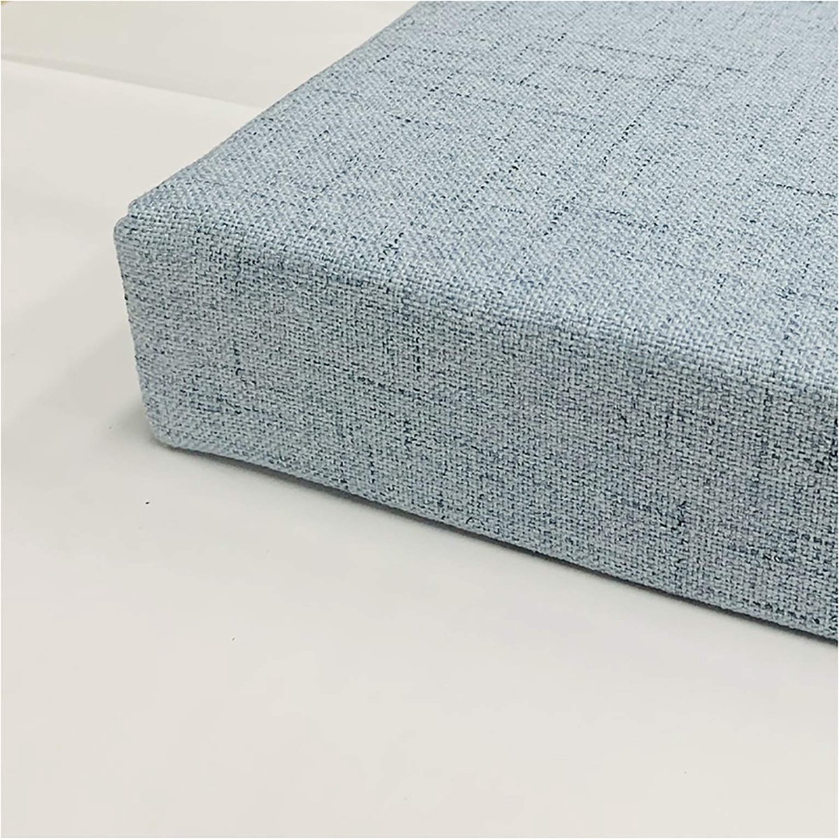 Bankkussen voor binnen en buiten, dikke schuimvulling, verschillende maten, grijs-blauw-grijs, 150 x 40 x 5 cm