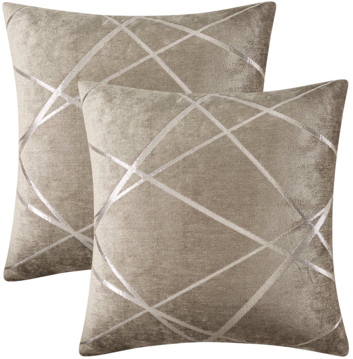 Luxe fluwelen kussenhoes, accent comfortabele kussenhoes, beste vierkante decoratieve kussenhoes sofa 40 x 40 cm set van twee