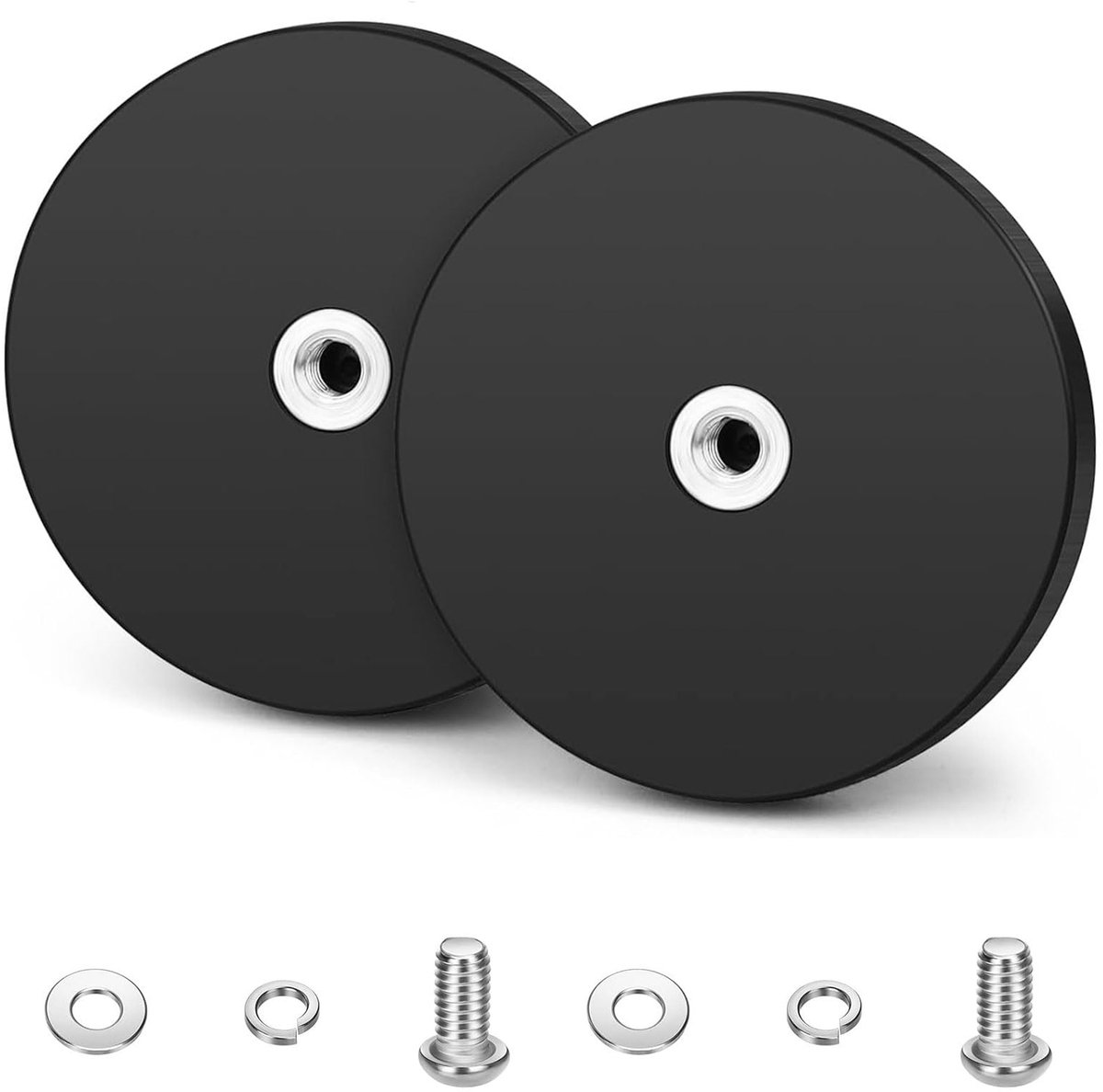 Rubberen magneten, 88 mm, met M8 platte draad, magneet, met rubber, 45 kg hechtkracht voor voertuigen (88 mm)