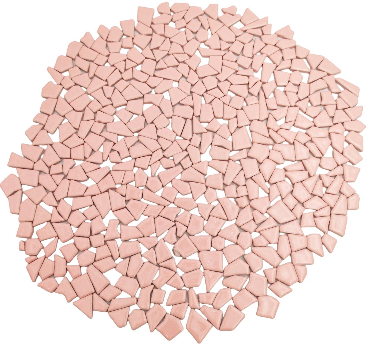 500 g onregelmatige keramische mozaïektegels, 0,5x2 cm kleine mozaïekstukjes stenen voor DIY mozaïek maken, hobby, kunst, thuiswanddecoratie (Roze)