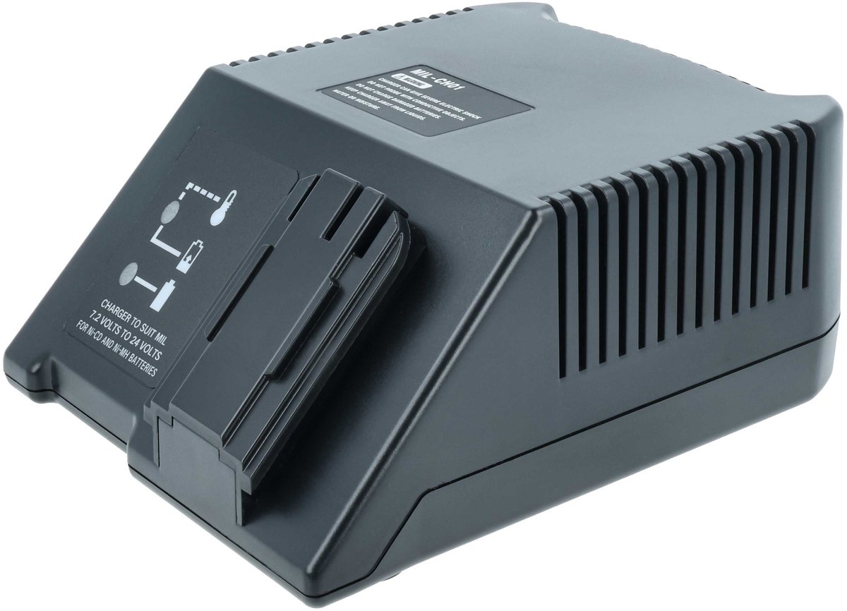 vhbw-lader compatibel met AEG/Milwaukee 8940158631, 4935416790, 4935413106, B1420, B1415R, B1414G gereedschap, Ni-Cd, NiMH-batterijen, 120 W, 7,2 V