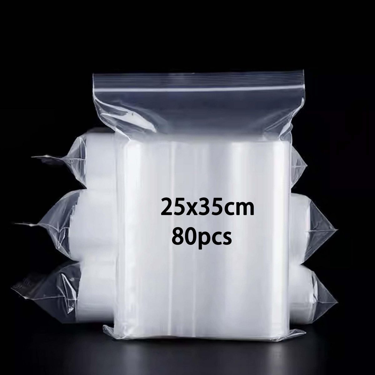 newlng Transparante hersluitbare zakken, 25 cm x 35 cm, A4, 80 stuks, kleine hersluitbare zakken, plastic zakjes (verschillende maten beschikbaar)