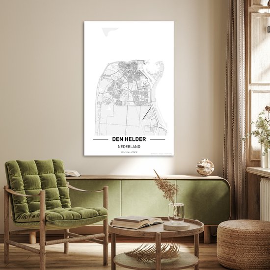 Affiche Plan de la ville Den Helder - 80x120 cm