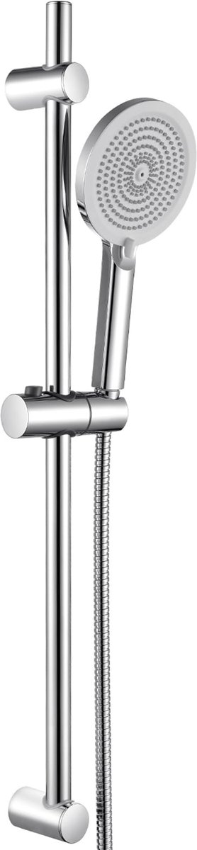 Douchestang met handdouche, doucheset met roestvrijstalen douchestang 70 cm, douchekop (4 straalsoorten), 150 cm pvc-doucheslang & houder, complete set douchesysteem