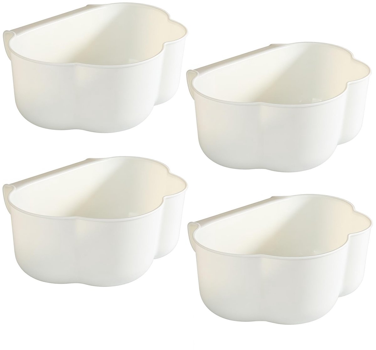 4 stuks organizer voor de luitafel, hangende afvalbakken voor keukenkastdeuren, opvangschaal voor keukenafvallen om op te hangen, keukenafvalleemmer om op te hangen, hangende vuilnisbakken voor